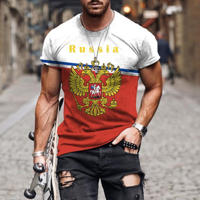 3D-bedrucktes T-Shirt für Herren, Retro-Harajuku, personalisiertes Rundhals-Freizeitoberteil