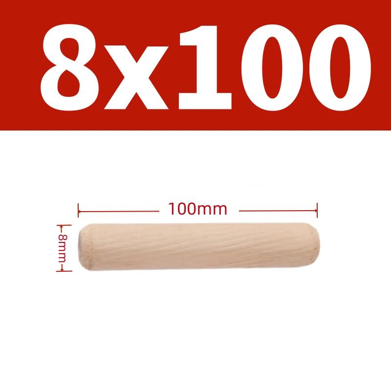 Dia 6mm 8mm 10mm Solid Wood Diagonal Round Wooden Rod Plug DIY Material Solid Wood Connectors Nail Wedge Length 30mm-100mm