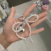 2025 New Korean Sweet Pearl Bow Keychain Heart Pendant Keyring Y2K Aesthetic Key Holder for Girls Bag Pendant Accessories