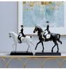 British style simple riding figures, home horse ornaments, living room study decorations