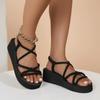 Fashion 2025 Women's Sandals Wedges Shoes Summer New Soft EVA Sandals Elastic Back Strap Sandals Platform Lightweight Women Beach Shoes