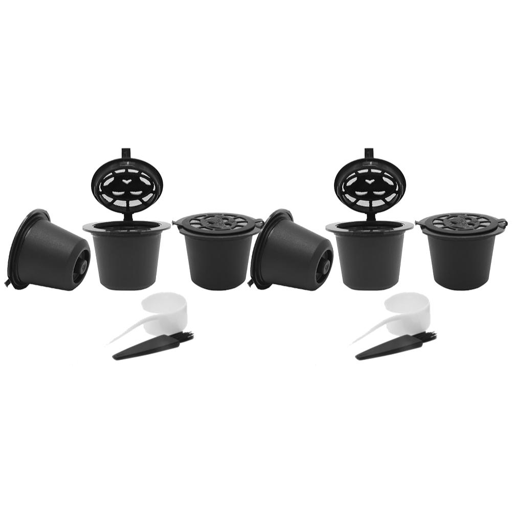3Pcs/Pack Refillable Reusable for Nespresso Coffee Capsule With 1PC Plastic Spoon Filter Pod For Original Line Siccsaee Filters