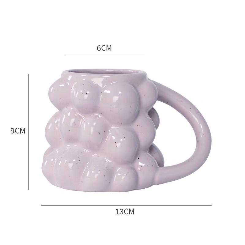 Purple Bubble Ceramic Coffee Mug