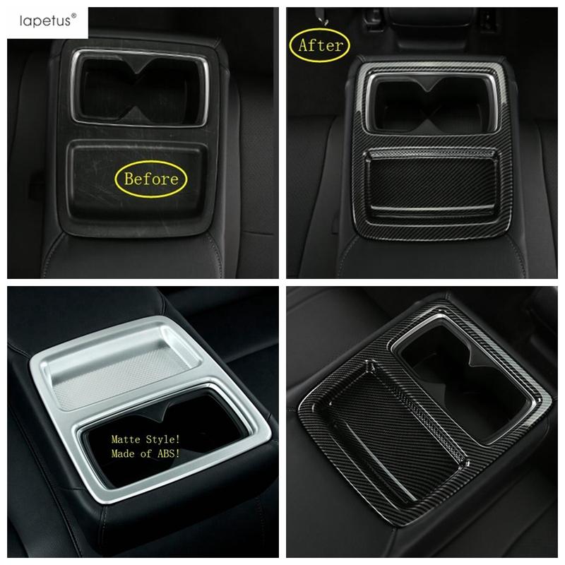 Rear Seat Water Cup Holder Frame Panel Decoration Cover Trim For Honda Accord 2018 -  ABS Matte / Carbon Fiber Accessories