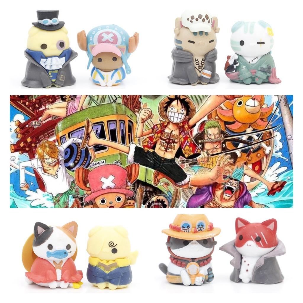 Pvc Collectible Cake Toppers 8 Adorable Cat Mascots Cosplaying Pirates