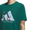 Adidas GRAPHIC SHORT SLEEVE T SHIRT T Shirt Unisex Forest Green KB7750