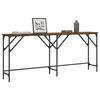 VidaXL Console Table Smoked Oak 180x29x75 Cm Engineered Wood 837764