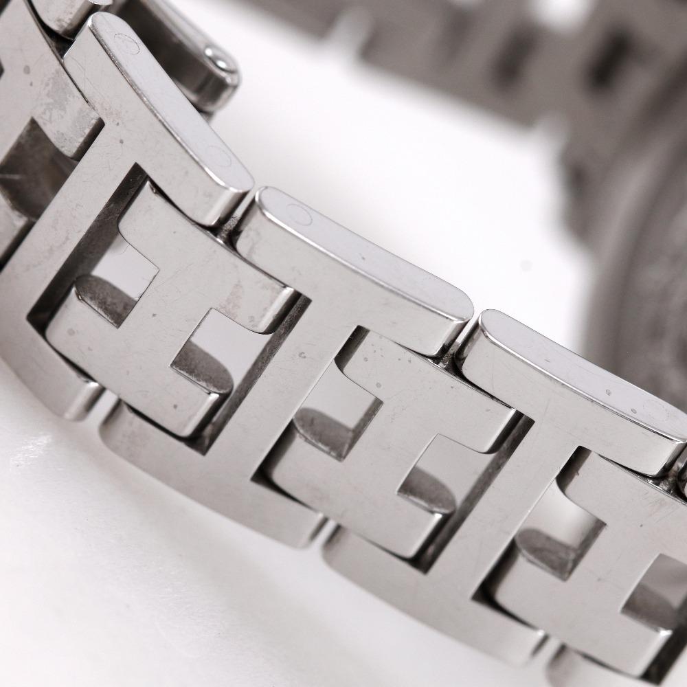 HERMES Clipper Watches CL4.210 Nacre Silver Pink shellDial Stainless Steel Quartz Analog display Women Used