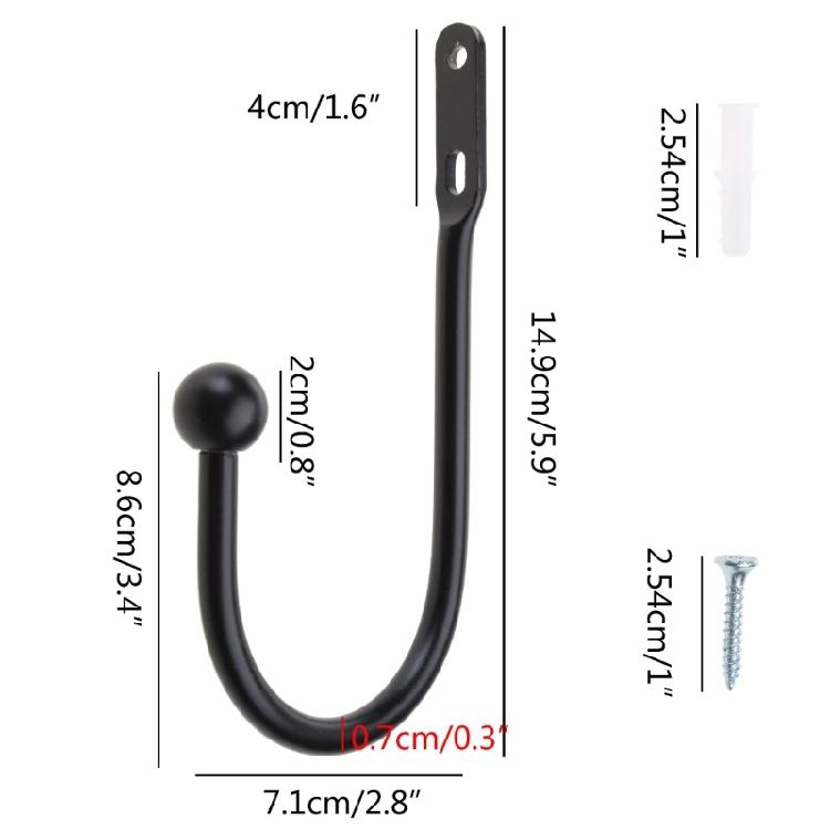 Curtain Holdback Hooks Wall Mounted Curtain Tieback Hook Decorative Curtain Hook