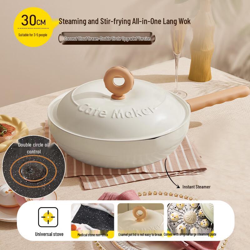 Katemark Non-stick Enamel Wok