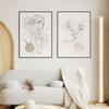 Set of Two Posters One Line Pastels
