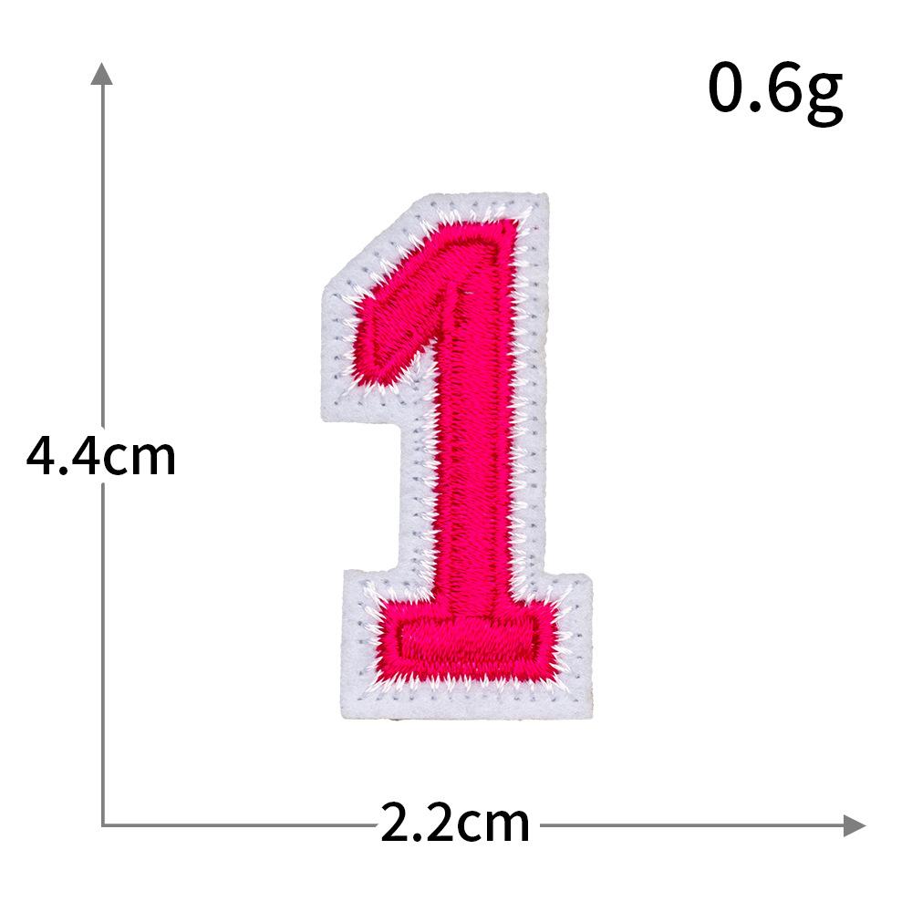 1234567890 Digitálna výšivka Látková nálepka Počítačová výšivka DIY Oblečenie Nálepka na dieru s4373 rose red*10pcs