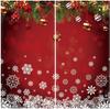 Christmas Snowflake Window Curtains Xmas Ornaments Coniferous Pine Tree Tinsel Theme Bedroom Living Room Decorative Curtain Polyester Perfect For Area