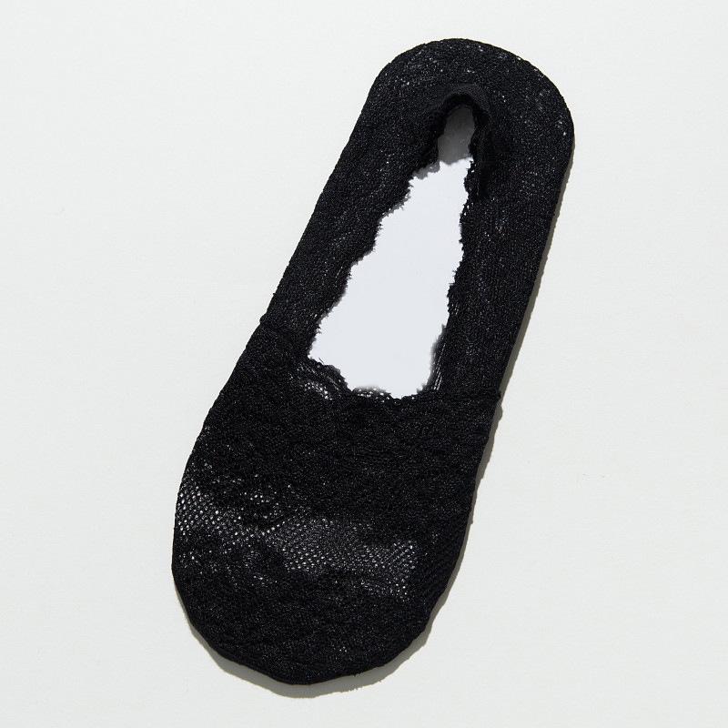 Women's Invisible Lace Boat Socks - Low Cut, Anti-Odor, Non-Slip, Cotton Bottom, Ice Silk, No-Show, Summer