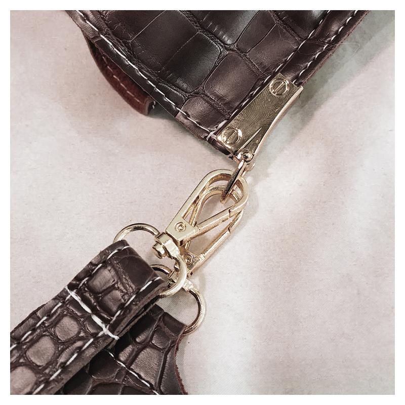 Ansloth Crocodile Crossbody Bag For Women Shoulder Bag Brand Designer Women Bags Luxury PU Leather Bag Bucket Bag Handbag HPS405