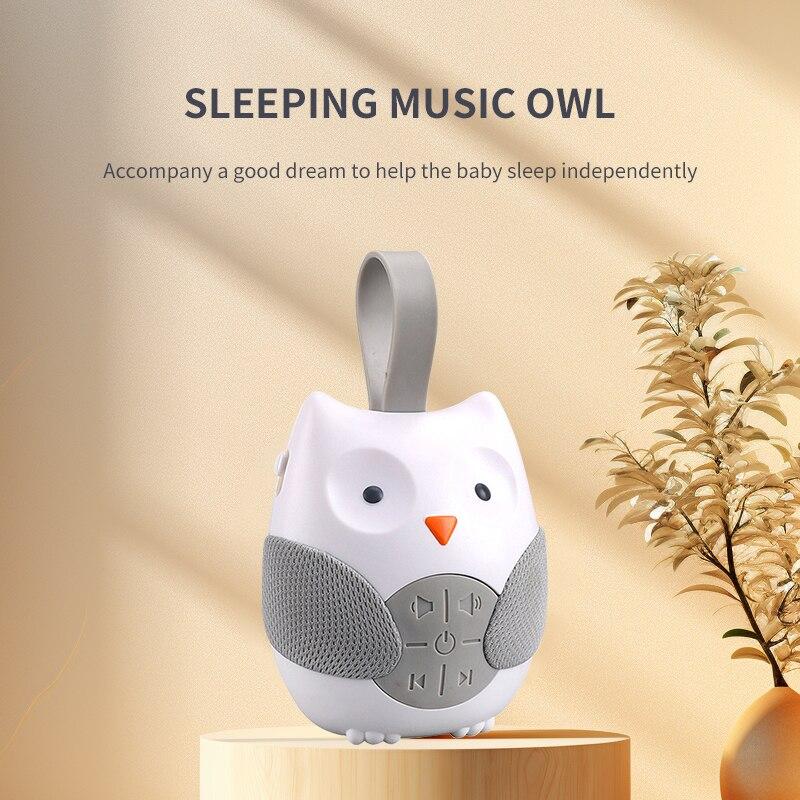 Cartoon Owl Shape Musical Pacifier Newborn Sleeping Bed Hanging Player Children's Soothing Toys Three-speed Timing Mode