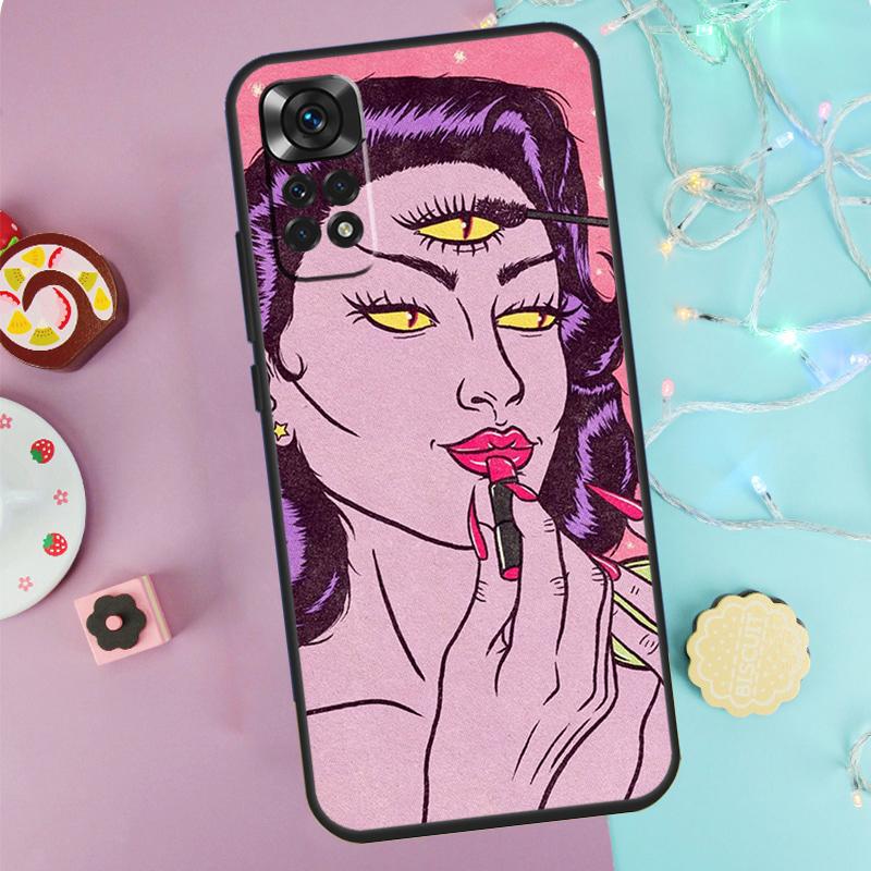 Hippie Grunge Art Case For Xiaomi Redmi Note 13 Pro 14 9 10 11 12 9S 10S 11S 12S Redmi 14C 10C 12C 13C Cover