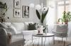Vicenza Hanging Lamp White-Chrome 4-Flat White Lampshade E14