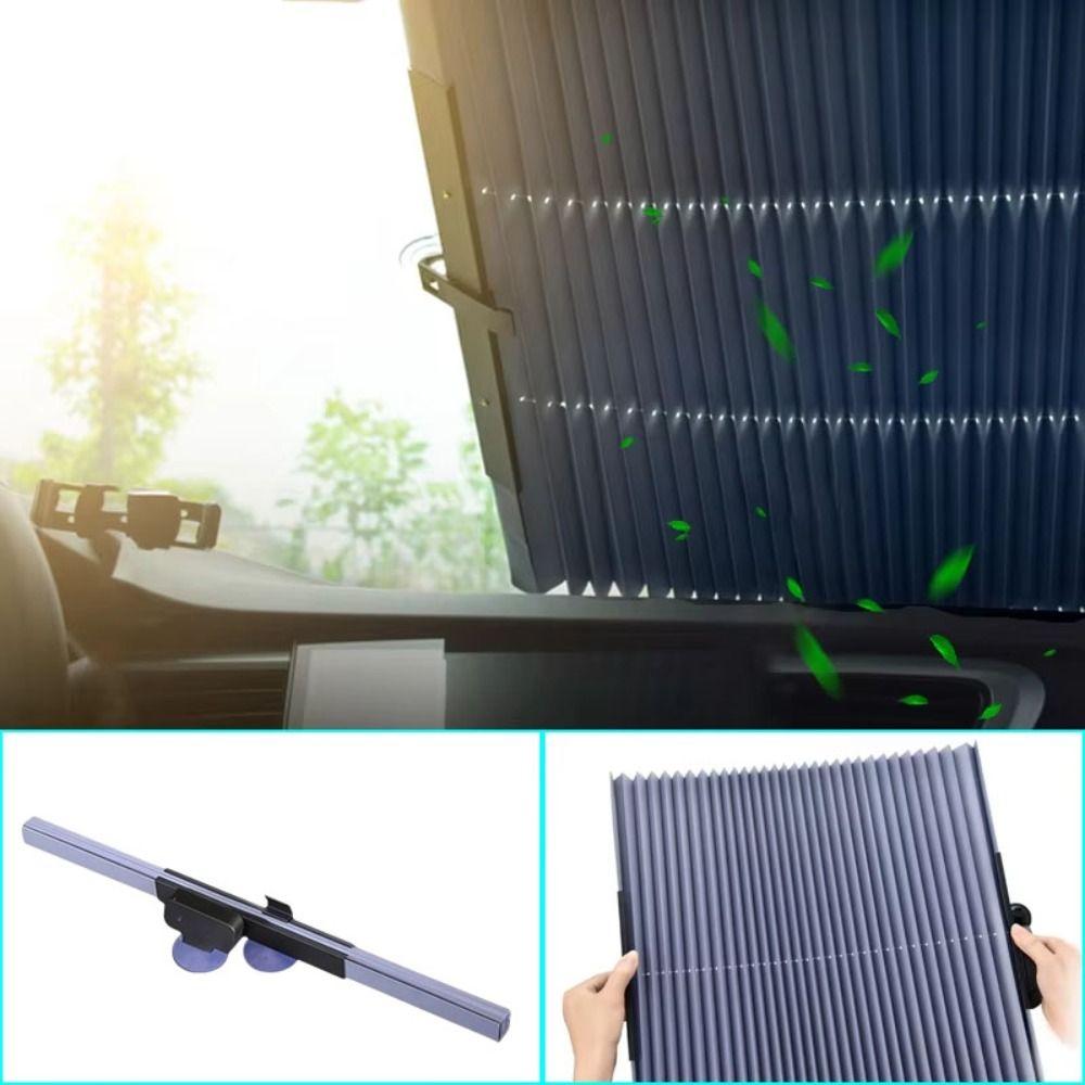 Automatic Telescopic Automobile Sunscreen Foldable Design Sun Visor Covers  Front Window