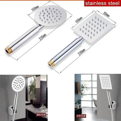 Universal Stainless Steel Handheld Large Bath Shower Head Handset Rain Shower System  Bathroom Faucet Shower