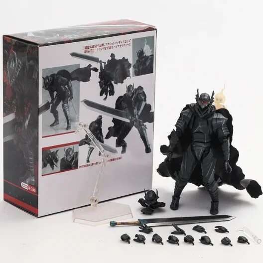 L 25cm Guts Anime Figur Guts Berserker Rüstung Action Figur Berserk Schwarzer Schwertkämpfer Figur Sammlung Modell Puppe Spielzeug