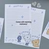 Adorable Cartoon Love Letter Birthday Card Set for Boyfriend/Girlfriend with Envelope