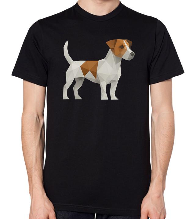 Jack Russell Geometric Dog Unisex T-Shirt S разноцветный