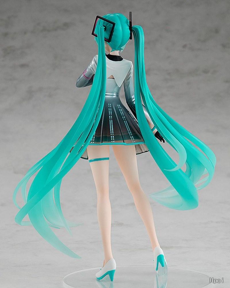 18CM Singing Hatsune Miku Sense Of Technology Animation Model Anime Figure Toy Gift Collection Base Standing Kawayi Girl Figuine