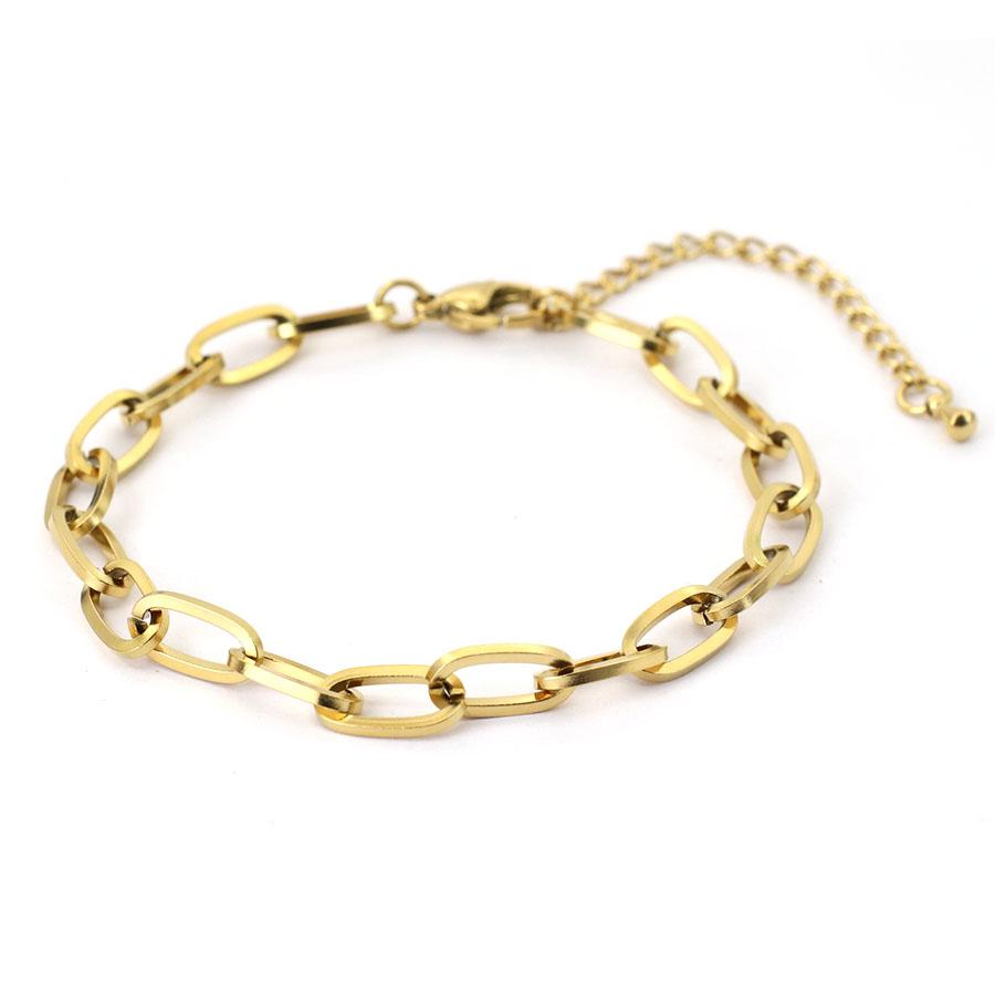 Stainless Steel Cuban Chain Bracelet Men Adjustable Luxury Gold Color Hand Accessories Twisted Link Braslet Gift For Him