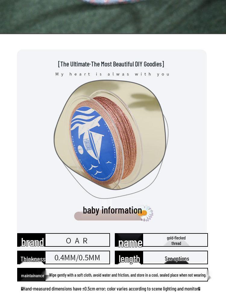 Gold/Silver Thread DIY Hand-Woven Braided Rope Bracelet Kit