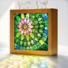 Desktop Light for Office Acrylic Puzzle LED Night Light, 2-In-1 USB Royal Iris Bloom Jigsaw Lamp, Cozy Atmosphere DIY Creative Home Ambient