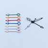 GMT NH34 Watch Hands Black 4Pins Fit NH34A Movement Blue Green Luminous Pointers Gmt-Needles Mod for Seiko Mod Parts