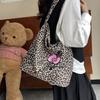 Casual large-capacity leopard print bag, autumn and winter new women's commuter shoulder bag, slack tote bucket bag