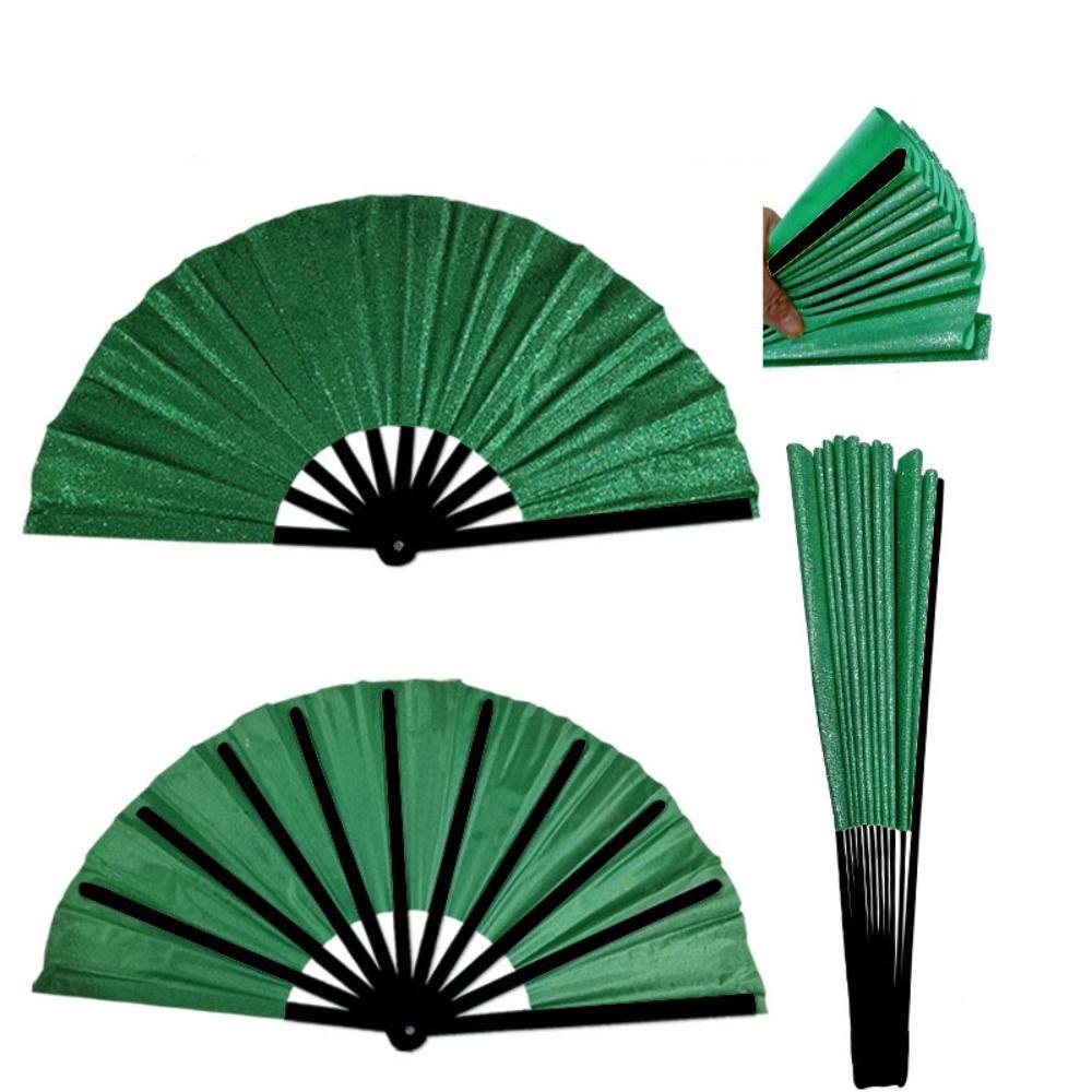 Handheld Performance Dance Fan Glitter Kung Fu Fan Creative Sparkling Folding Fan  Club