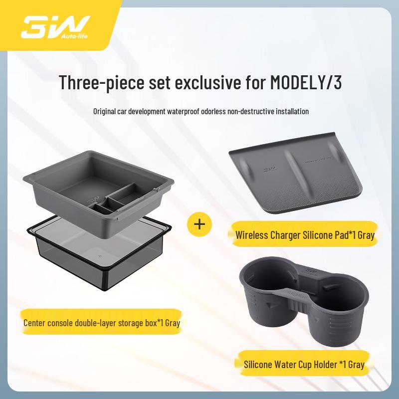 Tesla Model Y/3/S/X Center Console Silicone Cup Holder Coaster