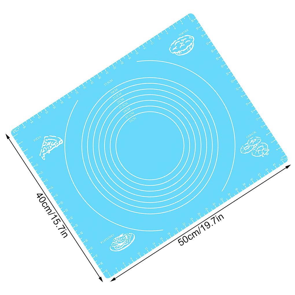 

Нескользящий силиконовый коврик со шкалой, утолщенный, антипригарный, для теста, доска, подложка для мастики, пирога, фиолетовый, случайный узор, 50x40см 50x40cm