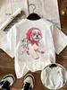 Lucky Fashion Cute Dog Graphic Tshirt Unisex Casual Summer Tee Kawaii Puppy Print Loose Short Sleeve Top Harajuku Fashion
