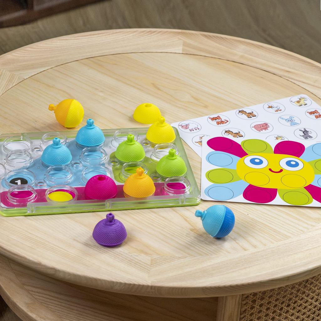 Lalaboom Baby Spielzeug Farb-Zuordnungs-Puzzle, Dreh- und Stecktafel, 21 Teile, BL710, Authentisch