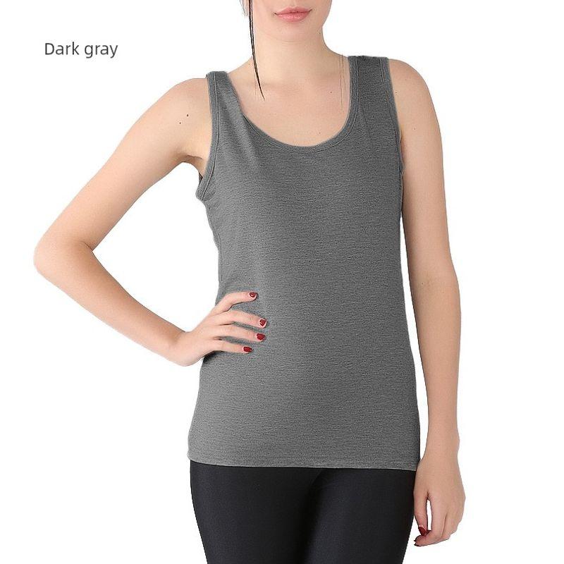 

Бесшовный свободный топ-майка для беременных больших и очень больших размеров Vest-dark gray About 7XL: 120.00 kg-140.00 kg