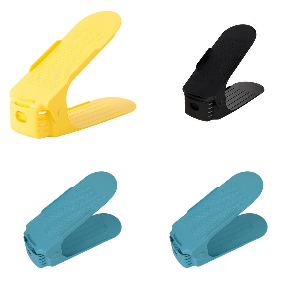 Klassischer Schwarzer Verstellbarer Schuh-Organizer Platzsparendes Aufbewahrungsregal Für Stilvolle Wohnungen