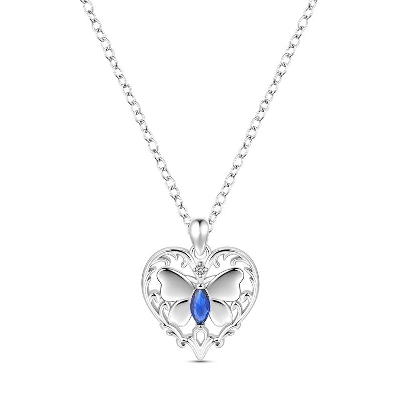 New 925 Silver Butterfly Bow Necklace For Women Birthday Anniversary Jewelry Gifts