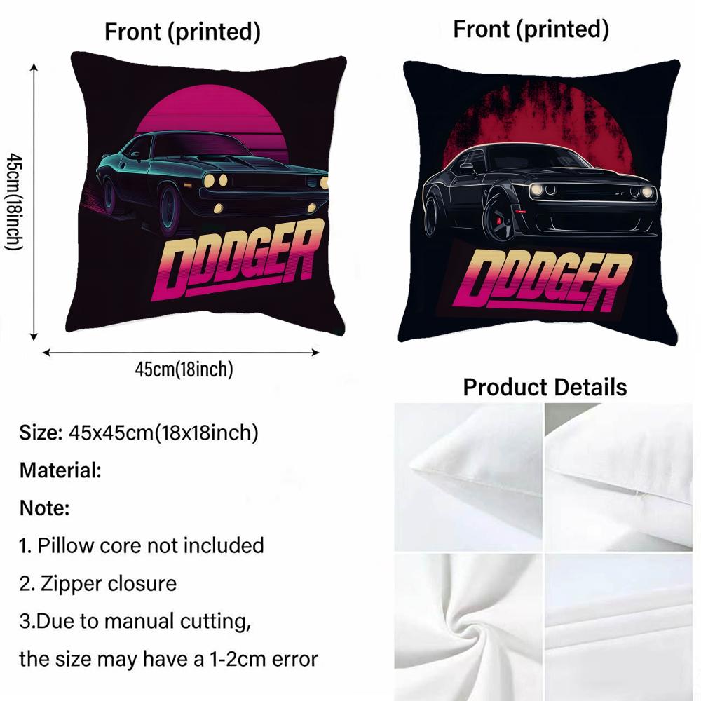 P- Dddodges Cushion Cover Natural Linen Pillowcase Set, All-In-One Decor For Sofa, Bedroom & Chair