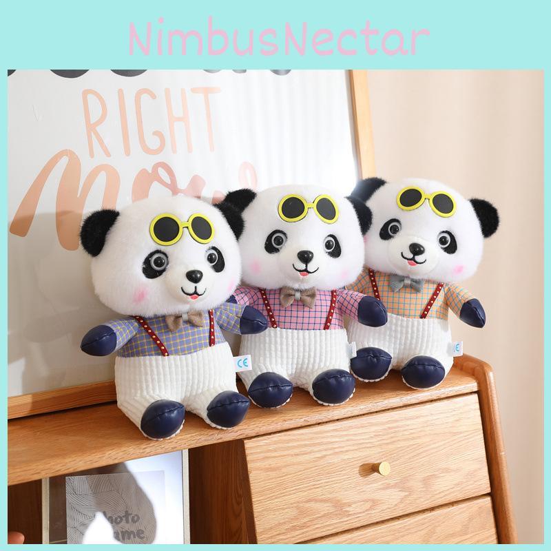 Panda Plush Adorable Toy With Bow Tie Sunglasses  Stuffed Animal  Perfect Gift