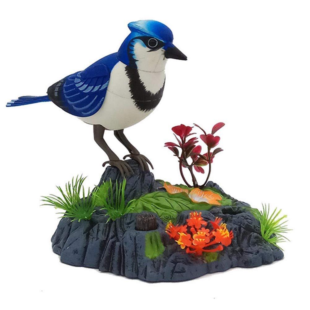 

Электронный говорящий повторяющийся попугай, поющая щебечущая птица с активацией датчика движения синий