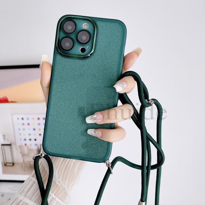

Crossbody Strap Neck Lanyard Case For Xiaomi Mi 14T 13T 12T 15T Pro POCO X7 F7 F6 X6 Redmi 15 Lens Protect Glitter Cover Mi 14T&Case & Strap