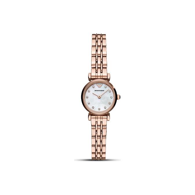 EMPORIO ARMANI Wrist Watch Quartz Movement Stainless Steel Strap White Dial Women s Watch AR11203 Rose Gold Strap