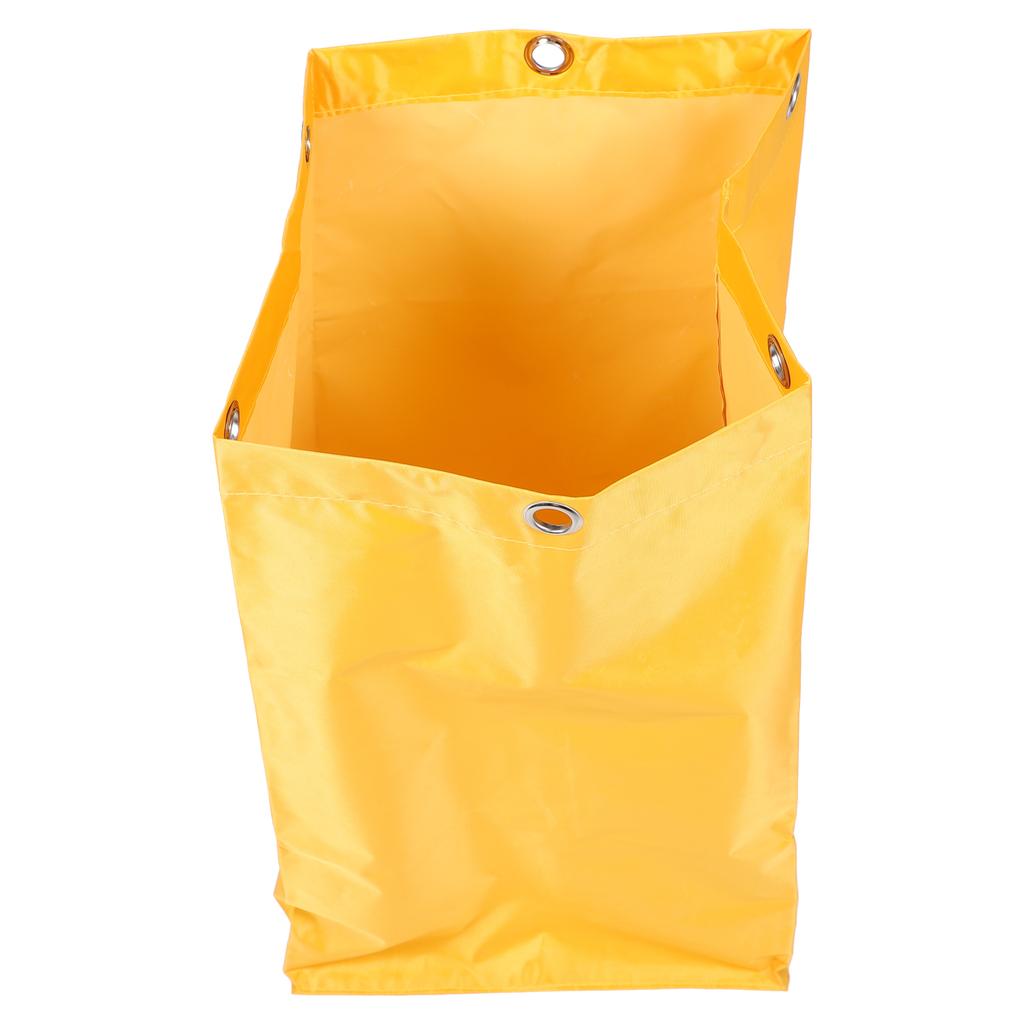 1 Pc Yellow Heavy Duty Utility Cart Cleaning Bag Housekeeping Container Domestic Storage Bag Janitorial Trolley Pouch Cleaning