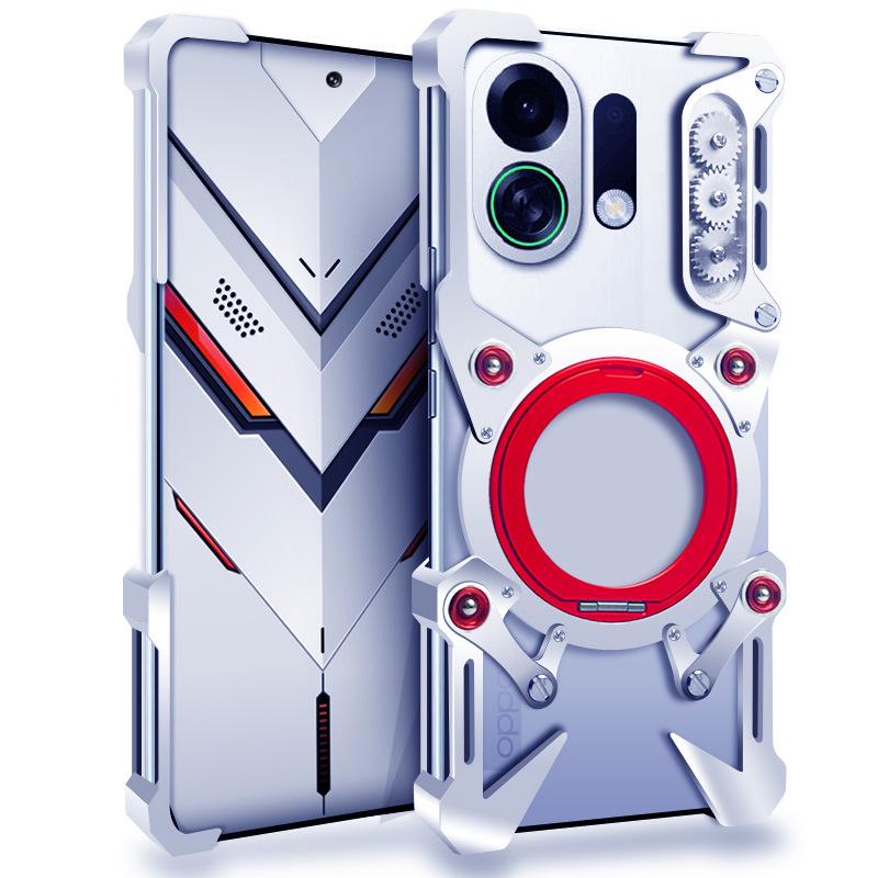 

Металевий захисний чохол OPPO K13Turbo/K13TurboPro з обертовою підставкою OPPO K13 Turbo Pro срібний