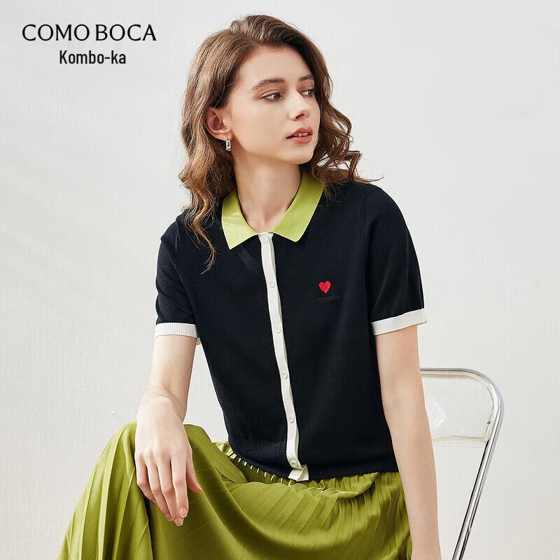 Komongboka Women s Silk Blend Knit Polo Cardigan M