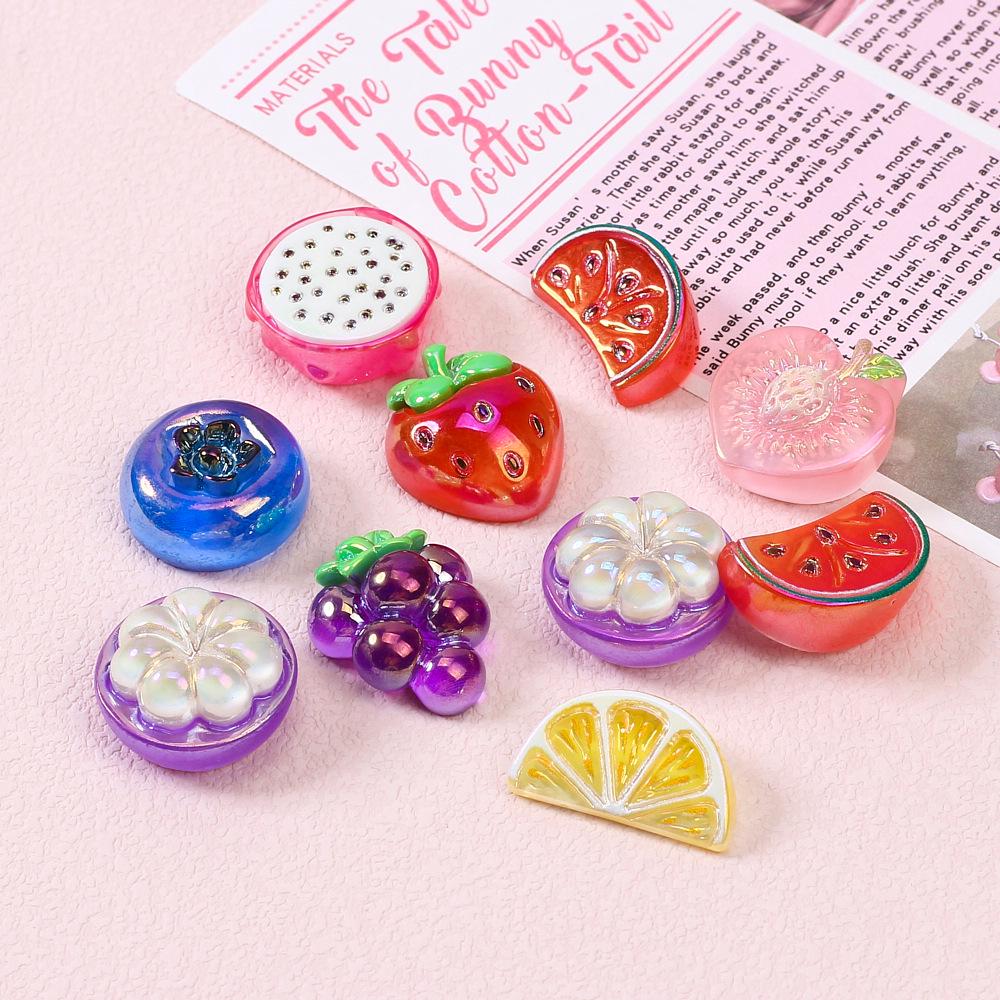 Electroplated Grape Resin Edible Toy DIY Cream Glue Clog Shoe Buckles Jewelry Accessories
